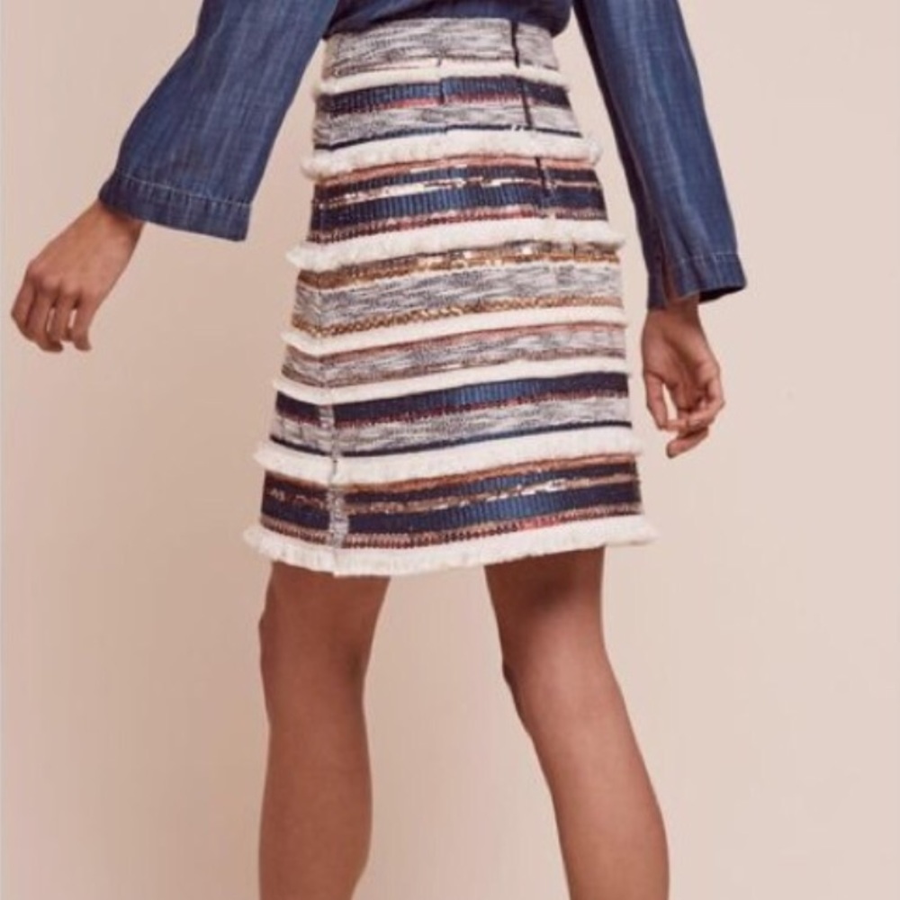 Anthropologie Moulinette Soeurs Sequin Skirt
